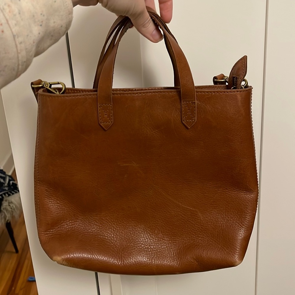 Brown leather purse